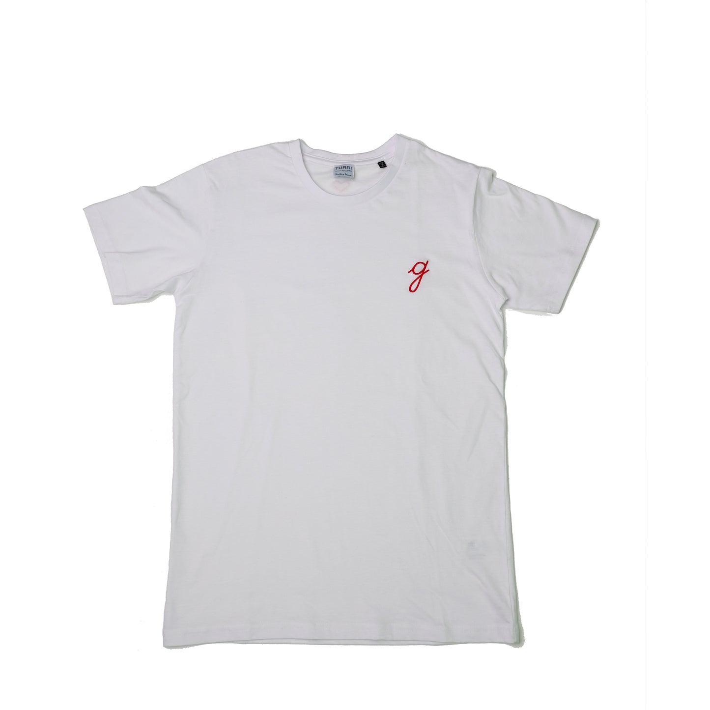 T-shirt leggera con un peso di 140 g / m² ma abbastanza resistente da avere una buona longevità grazie al suo cotone biologico al 100%. Le cuciture laterali, il colletto a costine sottili, il taglio aderente e il rinforzo sulle spalle forniscono un ottimo supporto. Il cuore rosso posto sul retro da un tocco di colore al capo. Personalizzala con la tua iniziale o quella di chi ami! 100% Cotone Organico Made In Italy