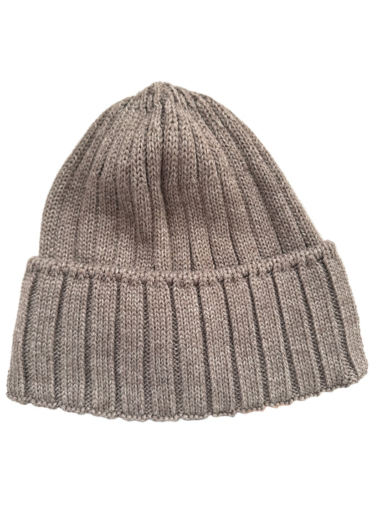 Cappello in maglia a coste Nocciola