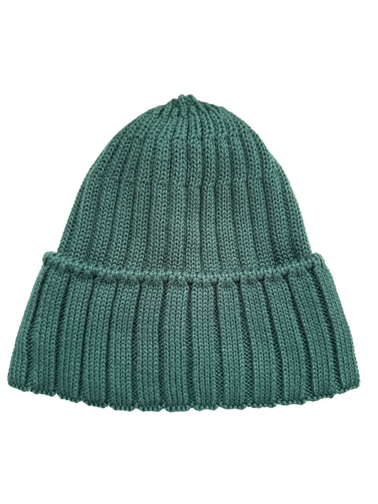Cappello in maglia a coste Smeraldo