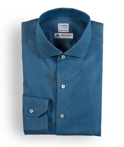 Camicia Tailor Made in Denim 100% Cotone 120/2 Thomas Mason Prodotta a mano dalle nostre sarte 100% Made in Italy